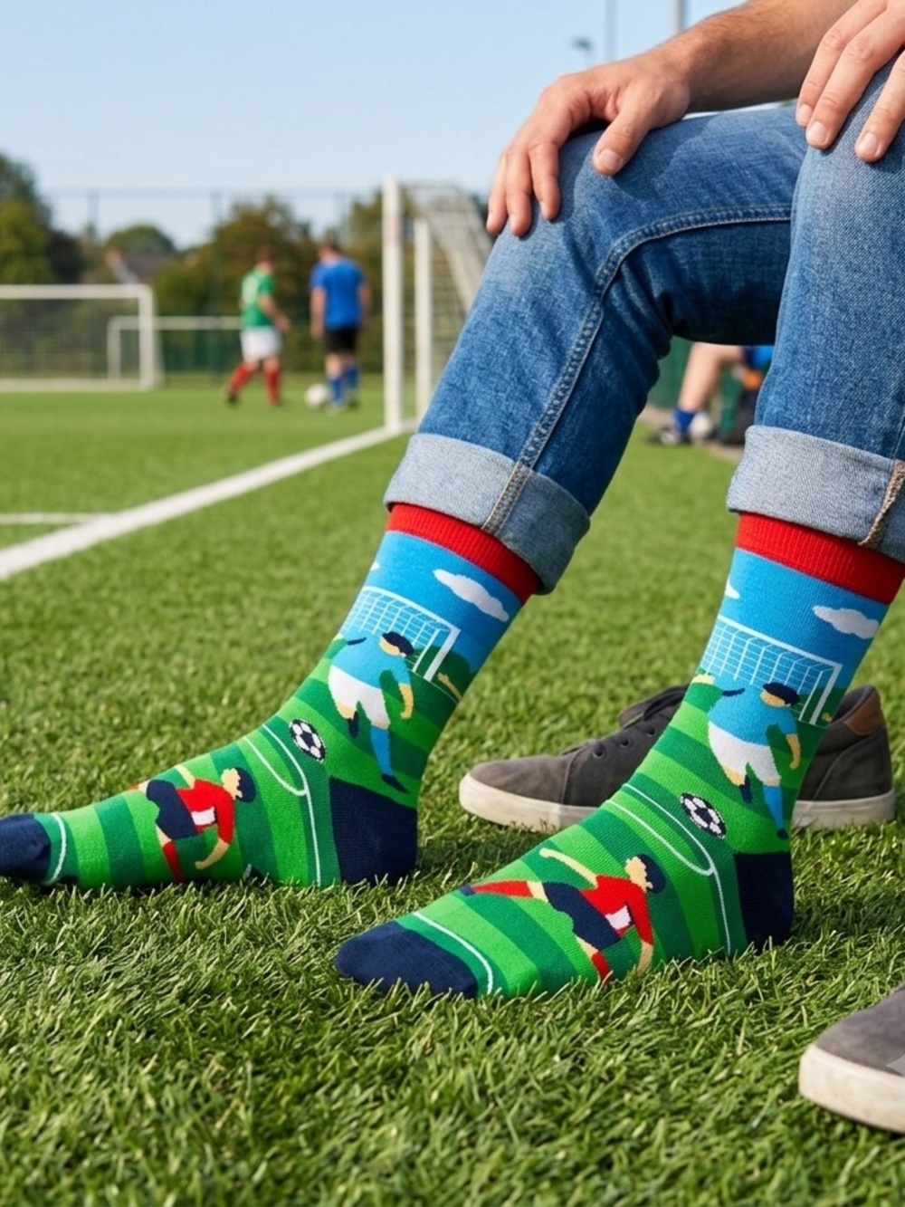 NWOT The Ultimate Soccer Player Crew Socks – Dynamic Soccer Field Sporty Design